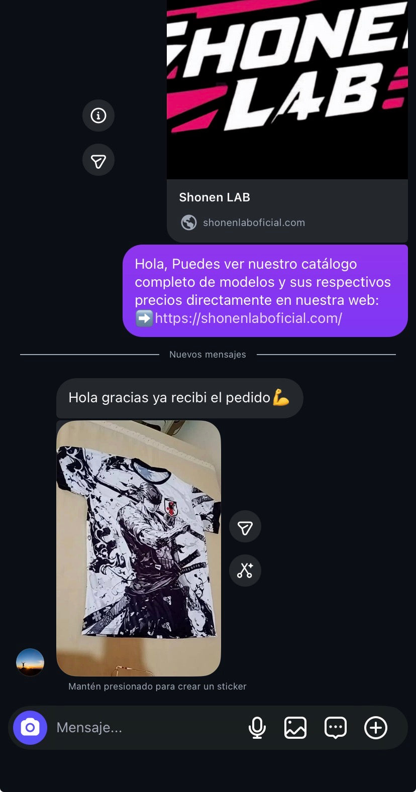 Reseña de cliente en Instagram