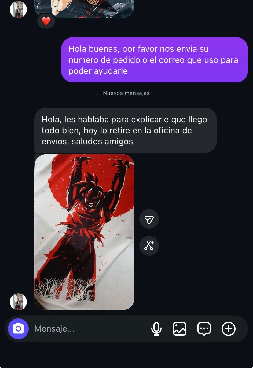 Reseña de cliente en Instagram