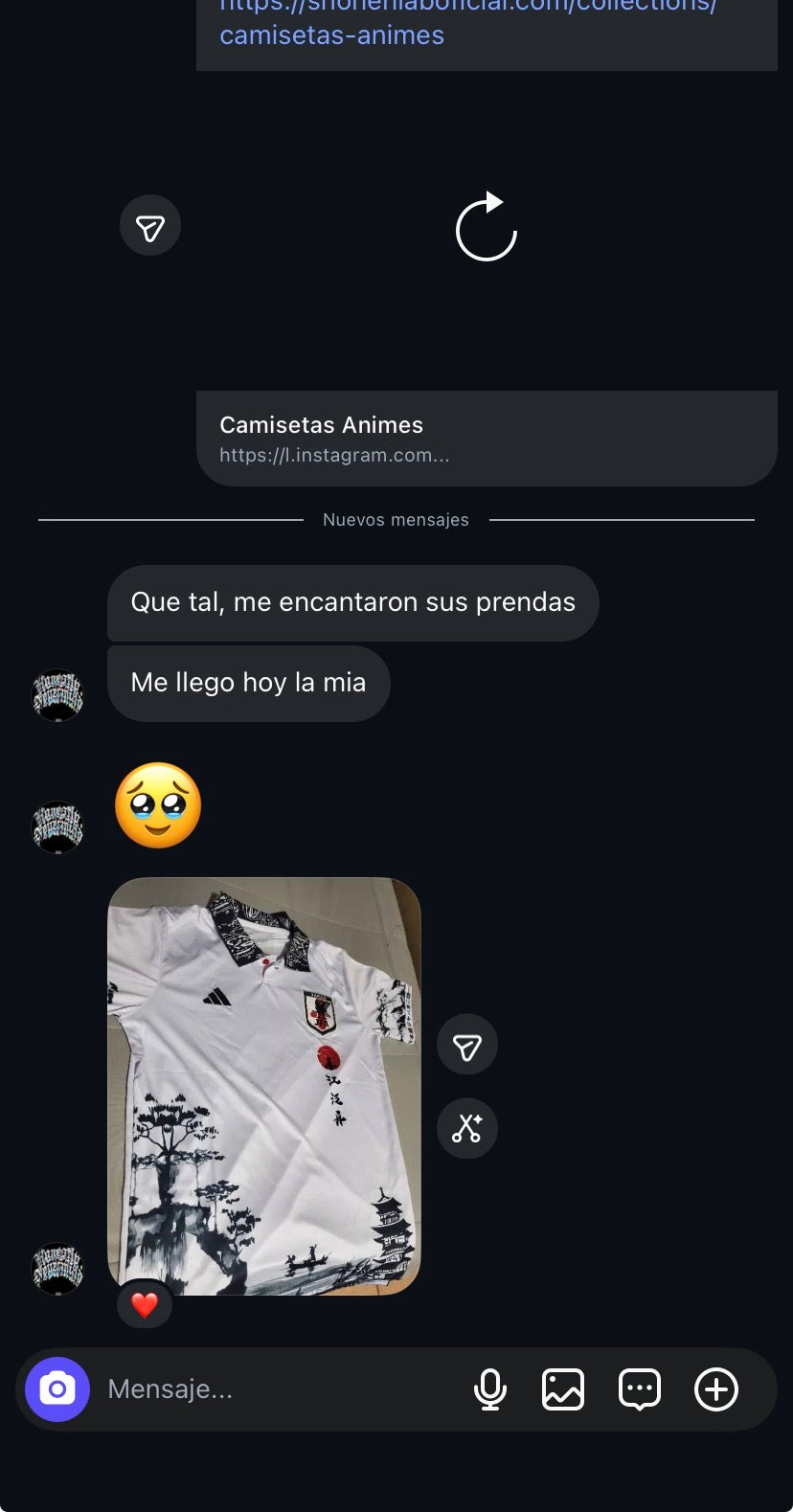 Reseña de cliente en Instagram